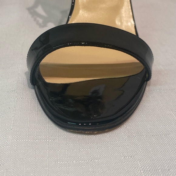 MANOLO BLAHNIK Black Chaos Sandal With Chain Strap Pin Lock Size 8.5B Italy - Picture 8 of 15